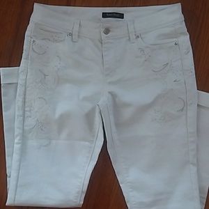 Embellished White Jeans/White House Black Market